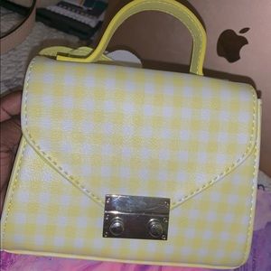 Mini yellow/white crossbody bag